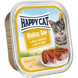 Happy Cat Minkas DuoPaté - govedina in kunec - 100 g