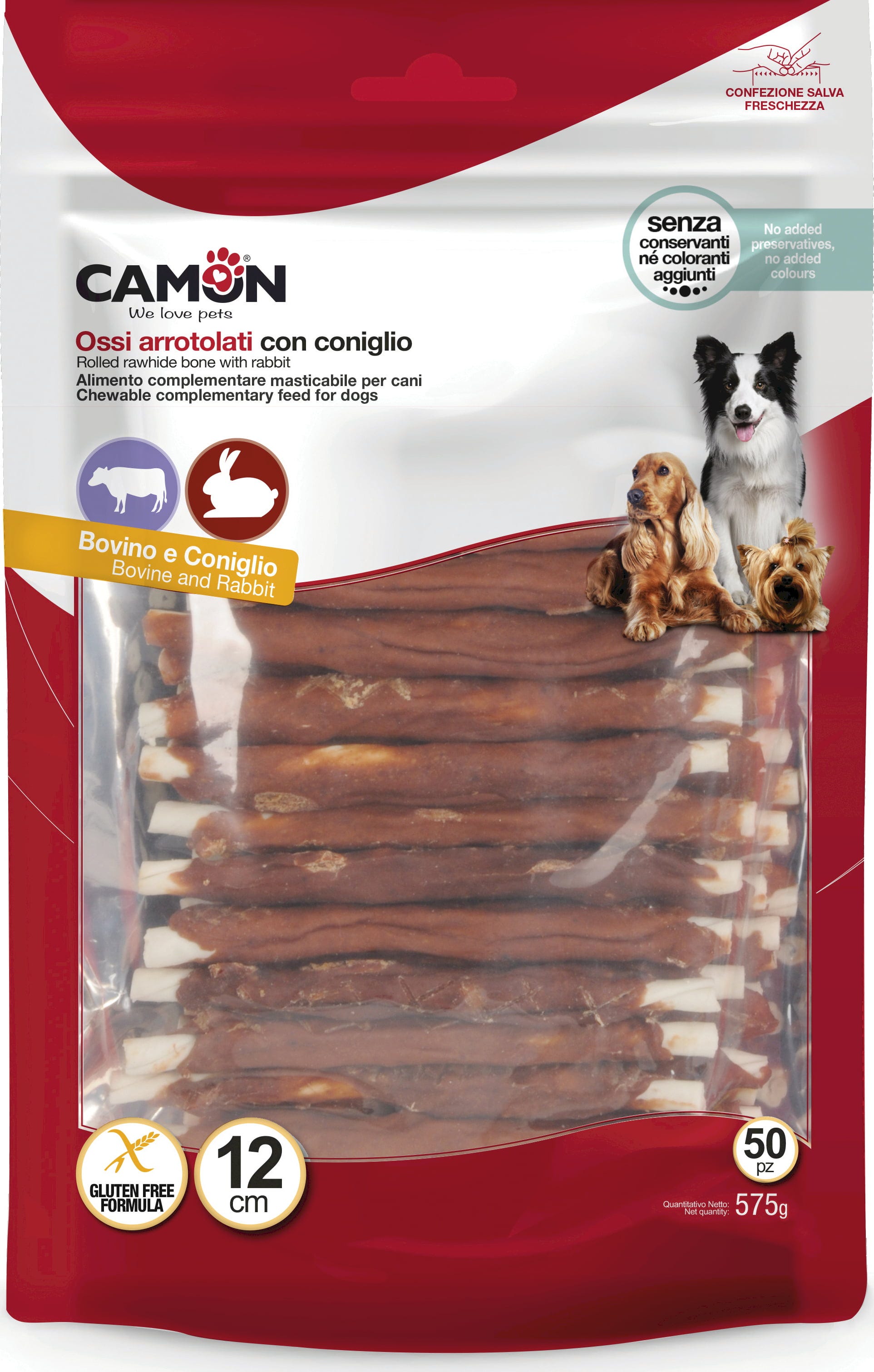 Camon Rinderkaurolle mit Kaninchen - 50 Stk. á 12 cm