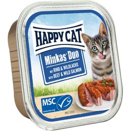 Happy Cat Minkas DuoPaté - govedina in divji losos - 100 g