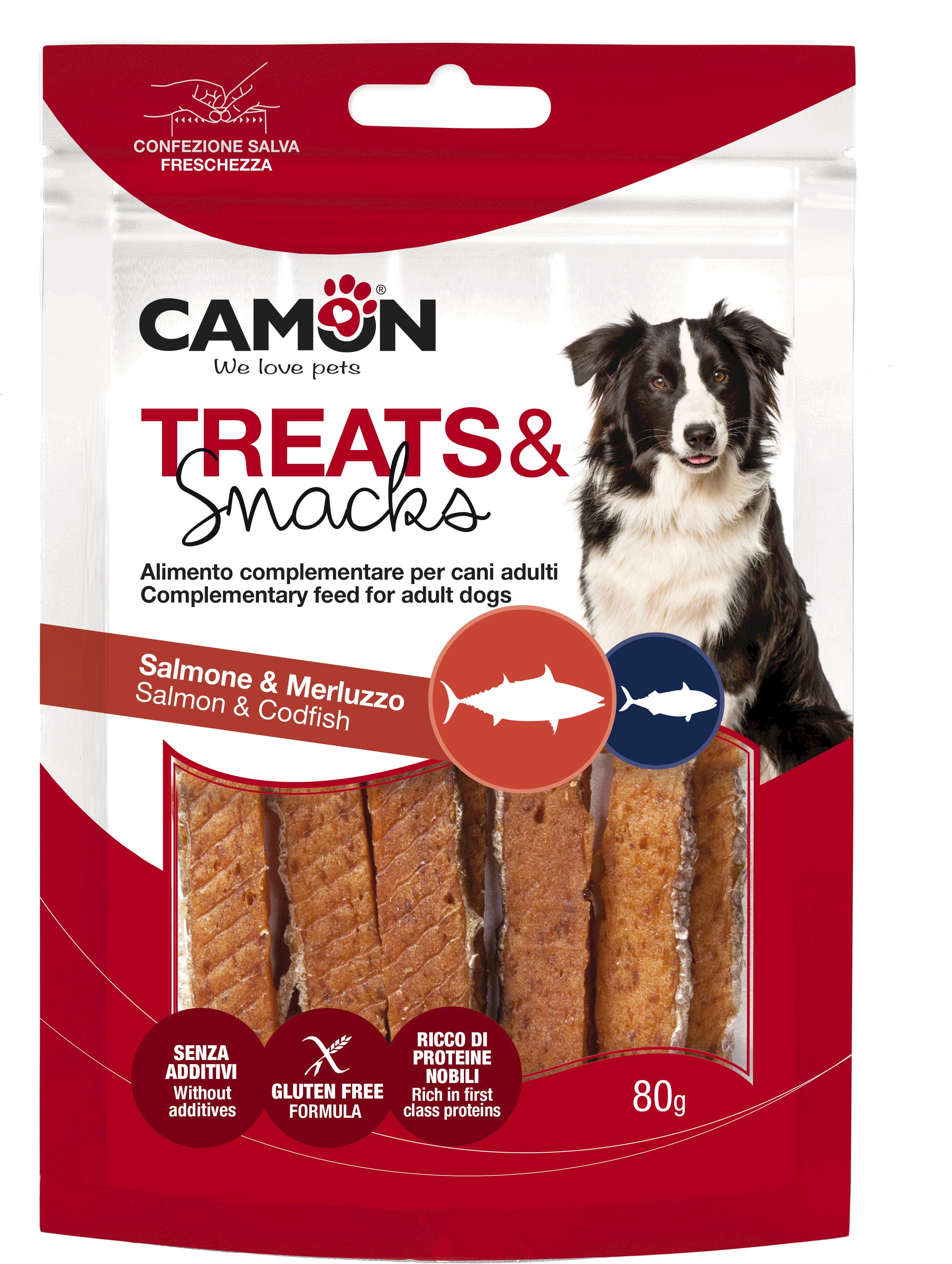 Camon Snack Streifen - Lachs mit Haut