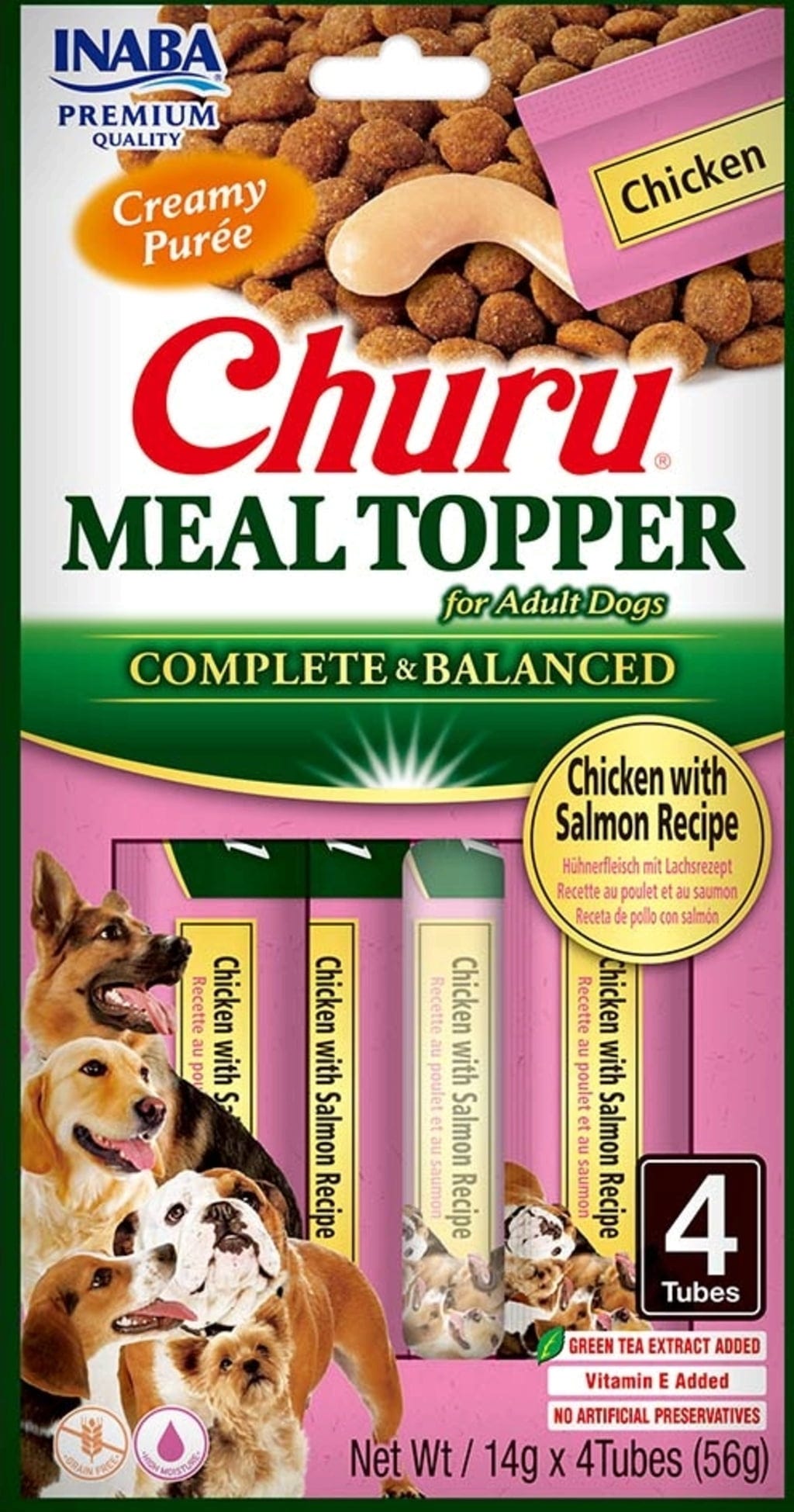 Churu Dog Meal Topper 4 x 14g - Huhn mit Lachs