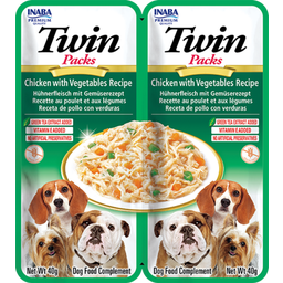 Churu Dog Twin Packs 2x40 g - Huhn mit Gemüse in Hühnerbrühe