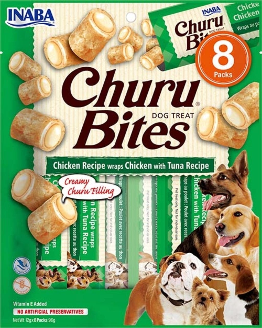Churu Bites 8x20 g - Hühnchen Wraps mit Thunfisch