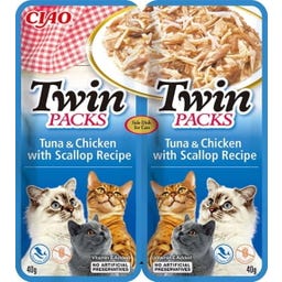 Churu Twin Packs 2 x 40g - Thon avec noix de Saint-Jacques