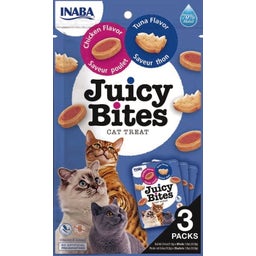 Churu Juicy Bites per Gatti 3 x 11,3 g - Aroma di pollo e di tonno