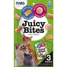 Churu Juicy Bites pour Chats Gatti 3 x 11,3 g - Bouillon maison et saveur de calamars