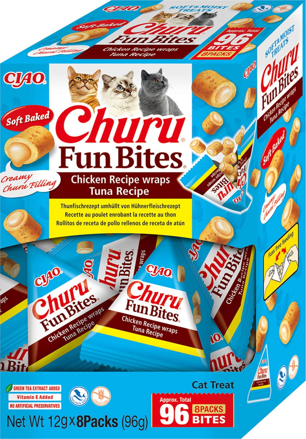 Churu Fun Bites 8x12 g - Hühnchen Wraps mit Thunfisch