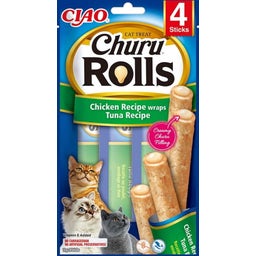 Churu Rolls 4x10 g - Hühnchen Wraps mit Thunfisch