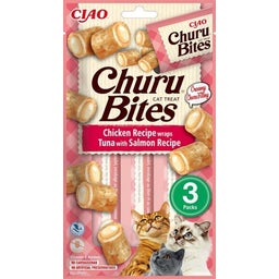 Churu Bites 3x10 g - Hühnchen Wraps mit Thunfisch und Lachs
