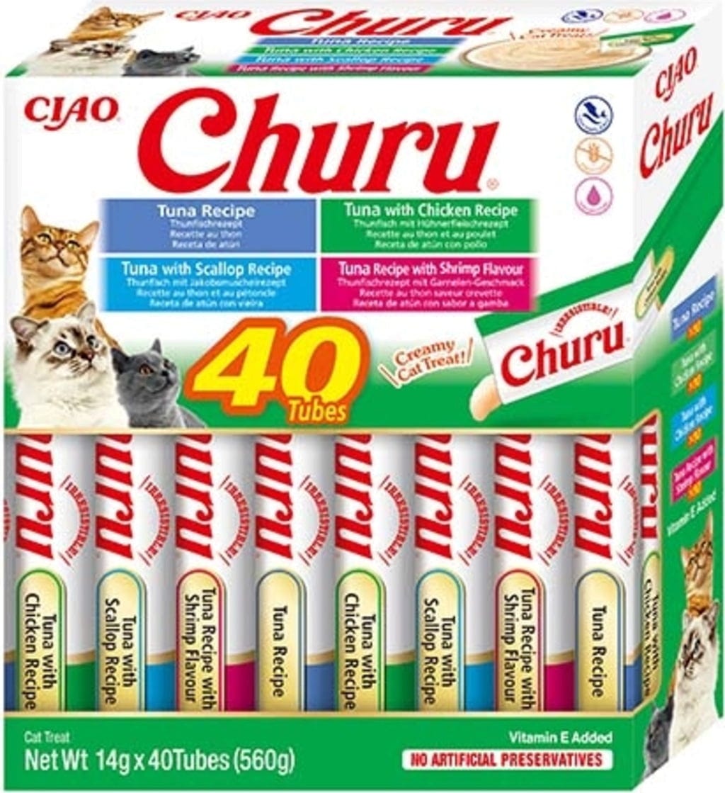 Churu Schleck Snack 40x14g Box - Thunfisch- und Meeresfrüchte Variationen