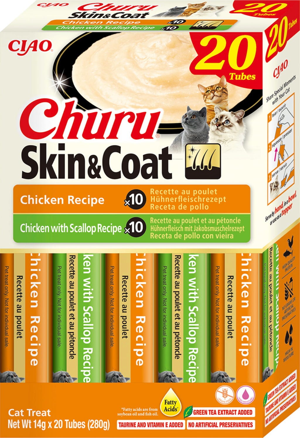 Churu Skin & Coat 20x14g - Huhn Variationen