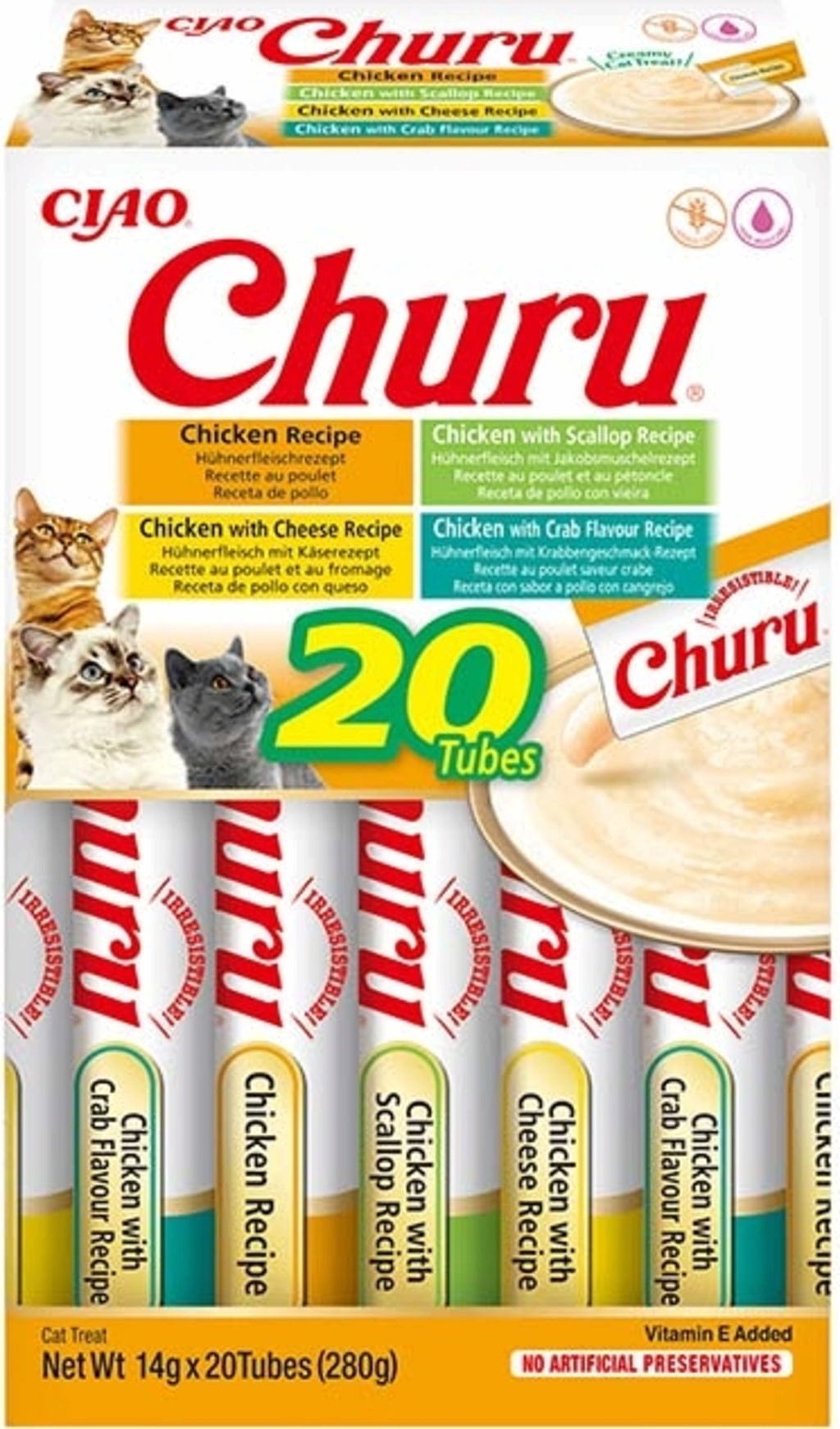 Churu Schleck Snack 20x14g Box - Huhn Variationen