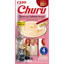 Kremni mačji prigrizek - Senior, 4 x 14 g - Tuna z lososom