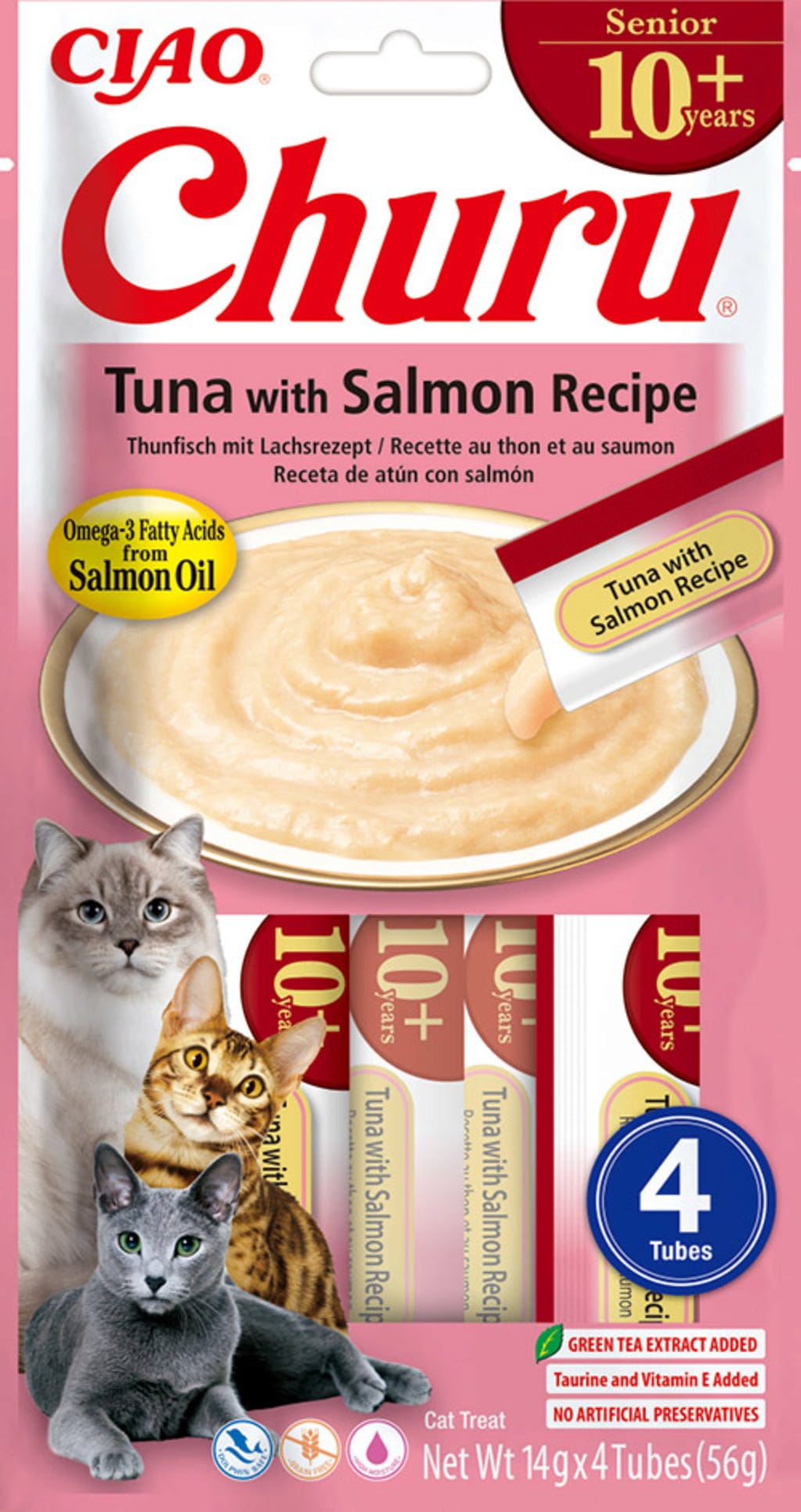 Churu Schleck Snack für Senioren 4x14g - Thunfisch mit Lachs