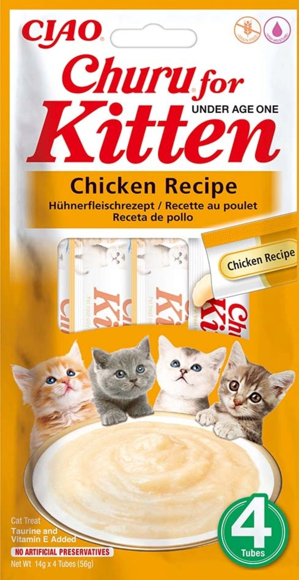 Churu Schleck Snack für Kitten 4x14g - Huhn