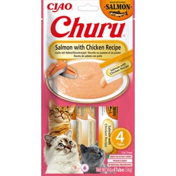 Churu Schleck Snack Zalm, 4x14g - Met kip
