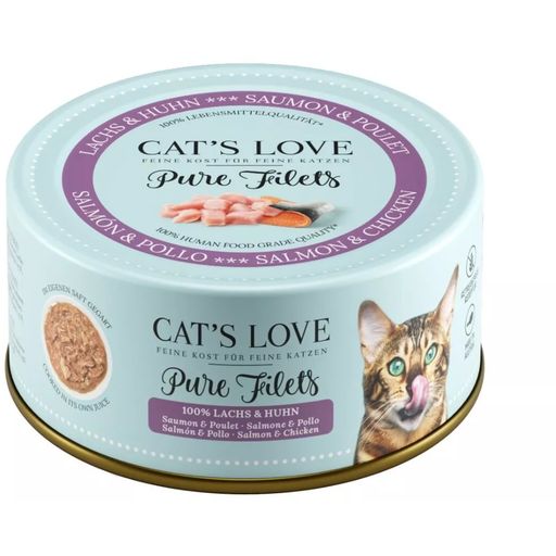 CAT's LOVE Pure Filets Nassfutter "Lachs & Huhn" - 100 g
