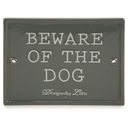 Designed by Lotte Keramisch Bord Beware of the Dog Grijs - 1 stuk