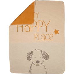 David Fussenegger Dog Blanket - my happy place - Raw White