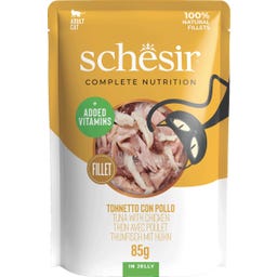Schesir Frischebeutel 85g - Thunfisch und Huhn