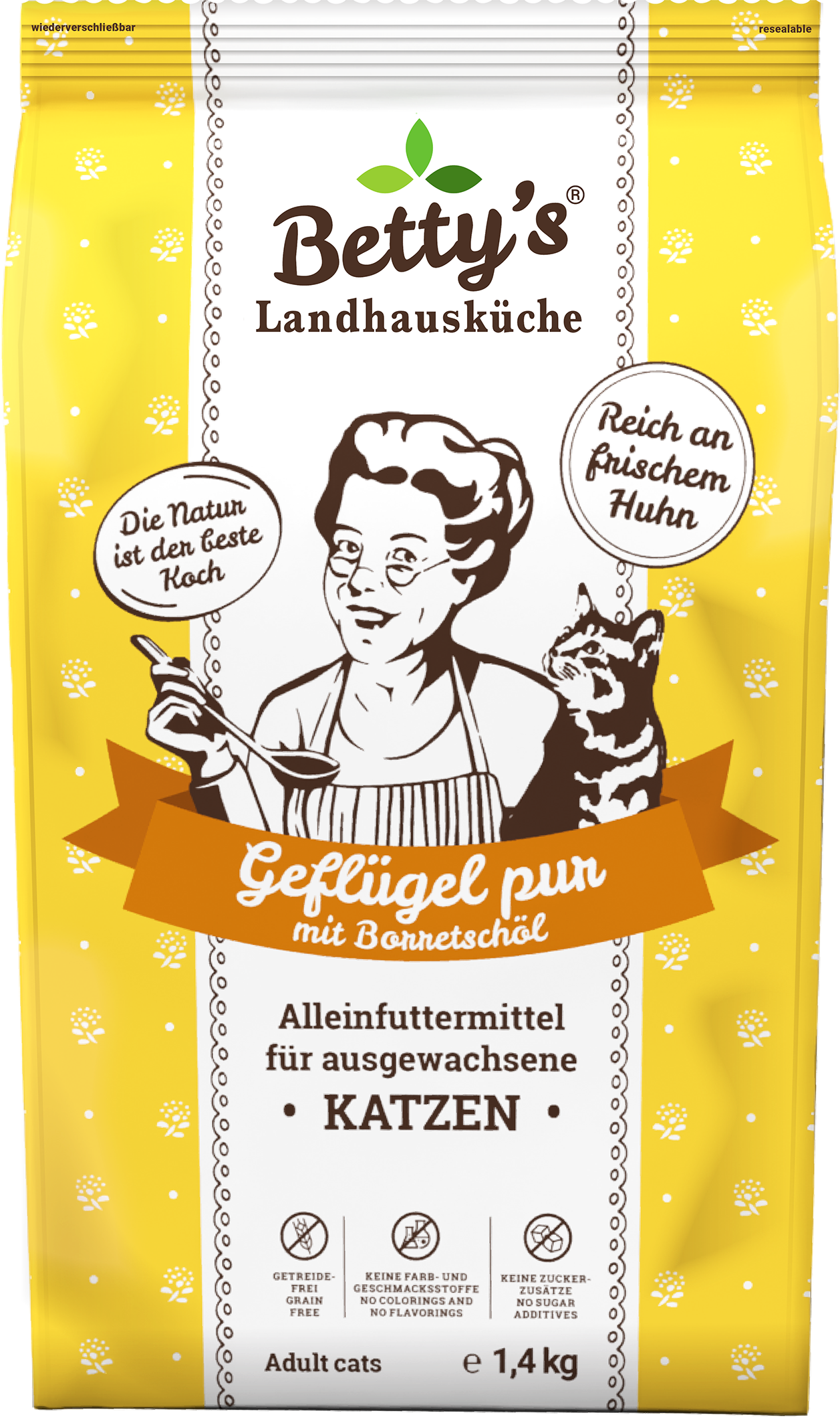 Betty's Landhausküche Trocken Adult Geflügel Pur - 1,40 kg