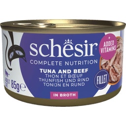 Schesir Mokra hrana v pločevinki - Natural - Tuna in govedina