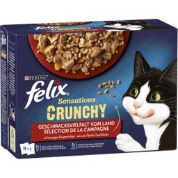 Sensations Crunchy - Smaakvariatie van het land 10x85g +40g - 890 g