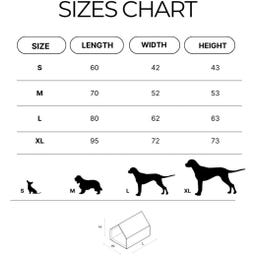 Lamoha Niche pour Chien, Gris Foncé - S