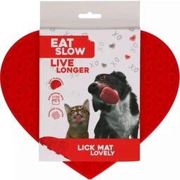 Eat Slow Live Longer Leckmatte Lovely Heart - Rot