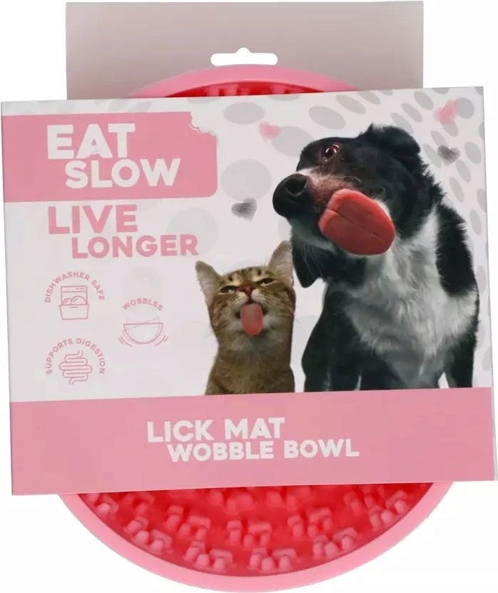Eat Slow Live Longer Leckmatte Wobble Bowl - Rosa