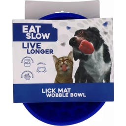 Eat Slow Live Longer Leckmatte Wobble Bowl - Blau