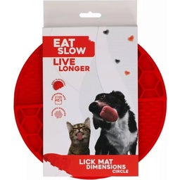Live Longer - Tappetino da Leccare Dimensions Circle - Rosso