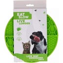 Eat Slow Live Longer Lick Mat Dimensions Circle - Green