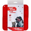 Live Longer - Tappetino da Leccare Dimensions Rectangle - Rosso