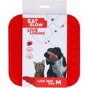 Eat Slow Live Longer - Tappetino da Leccare Duo M - Rosso