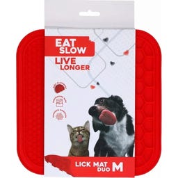 Eat Slow Live Longer - Tapis de Léchage Duo M - Rouge