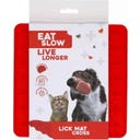 Eat Slow Live Longer Lick Mat Cross - Red