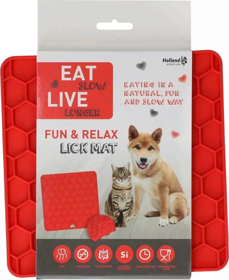 Eat Slow Live Longer Leckmatte Honeycomb - Rot