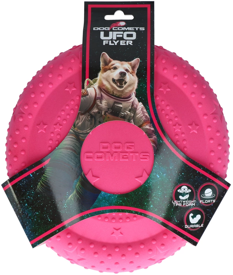 Dog Comets UFO Flyer - Rosa