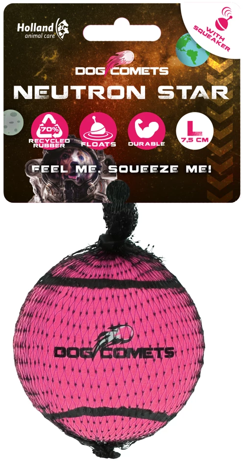Dog Comets Neutron Star Tennisball mit Quietscher Rosa - L