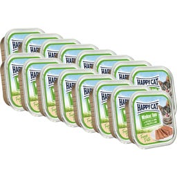 Happy Cat Pâtée Minkas DuoPaté Volaille et Agneau - 16 +16 Gratuit