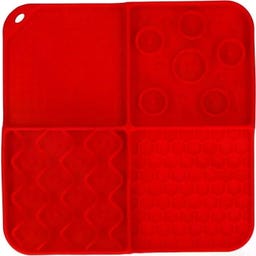 Live Longer - Tapis de Léchage Dimensions Rectangle - Rouge