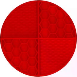 Live Longer - Tappetino da Leccare Dimensions Circle - Rosso