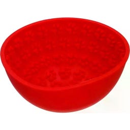 Eat Slow Live Longer Lick Mat Wobble Bowl - Red
