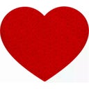 Eat Slow Live Longer Leckmatte Lovely Heart - Rot