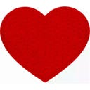 Eat Slow Live Longer Lick Mat Lovely Heart - Red