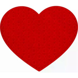 Eat Slow Live Longer Lick Mat Lovely Heart - Red