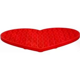 Live Longer - Tapis de Léchage Lovely Heart - Rouge