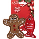 Happy Holidays - Jouet pour Chats, Pain d&rsquo;&Eacute;pices et Poisson