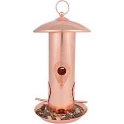 Esschert Design Mangeoire Silo Cuivrée pour Oiseaux  - 1 pcs